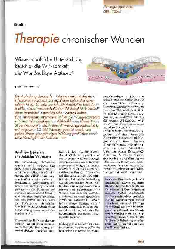 Vorschauseite 1: Therapie chronischer Wunden