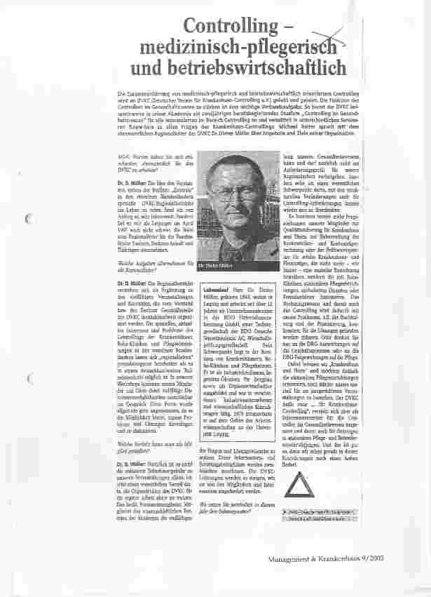 Vorschauseite 1: Controlling - medizinisch-pflegerisch und betriebswirtschaftlich