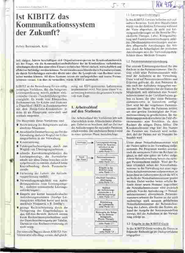 Vorschauseite 1: Ist KIBITZ das Kommunikationssystem der Zukunft?