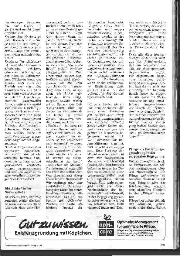Vorschauseite 2: Pflege - ein Dienst der Nächstenliebe?