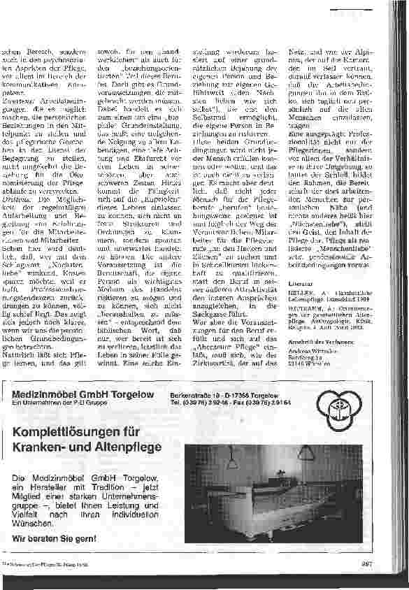 Vorschauseite 4: Pflege - ein Dienst der Nächstenliebe?