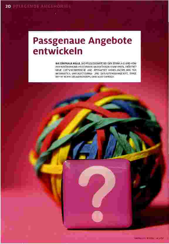 Vorschauseite 1: Passgenaue Angebote entwickeln