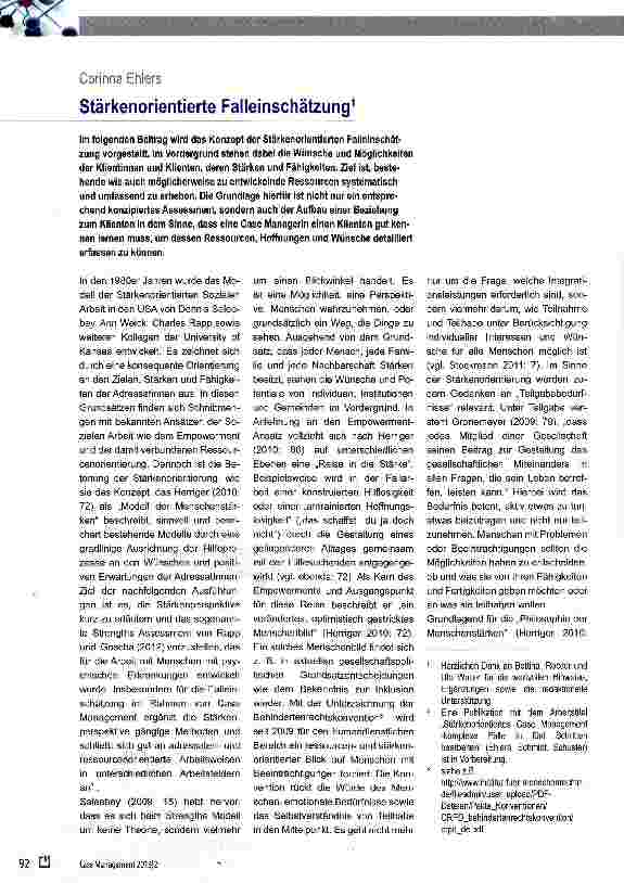 Vorschauseite 1: Stärkenorientierte Falleinschätzung