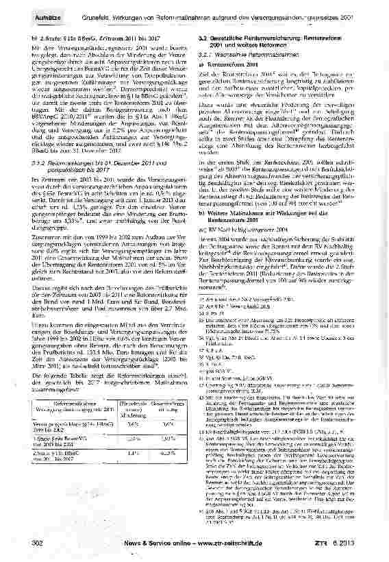 Vorschauseite 4: Wirkungen von Reformmaßnahmen aufgrund des Versorgungsänderungsgesetzes 2001 in der Beamtenversorgung -ein vergleichender Bericht