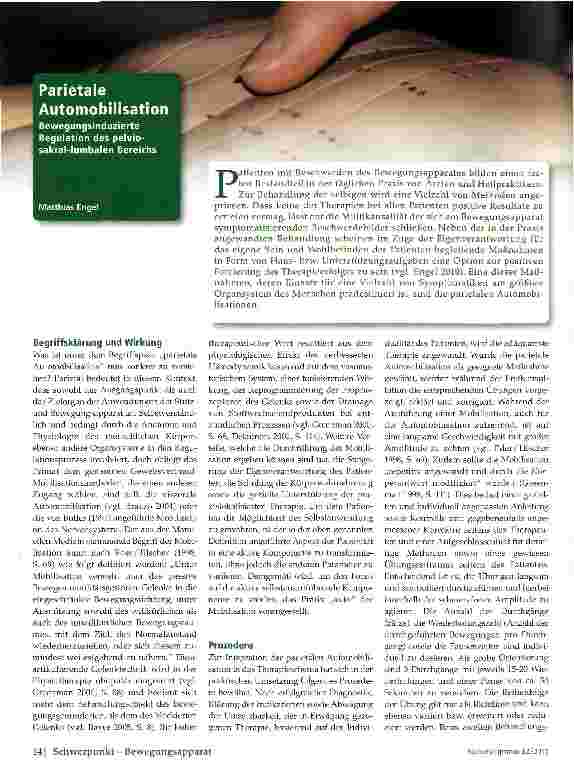 Vorschauseite 1: Parietale Automobilisation