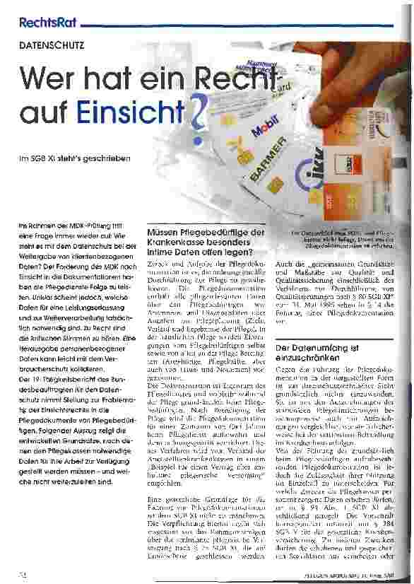 Vorschauseite 1: Wer hat ein Recht auf Einsicht?