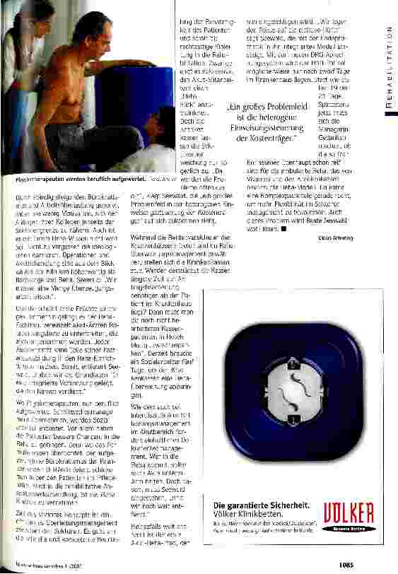 Vorschauseite 3: Mediator zwischen Akut und Reha Ambulante Rehabilitation im Berliner Klinikunternehmen Vivantes