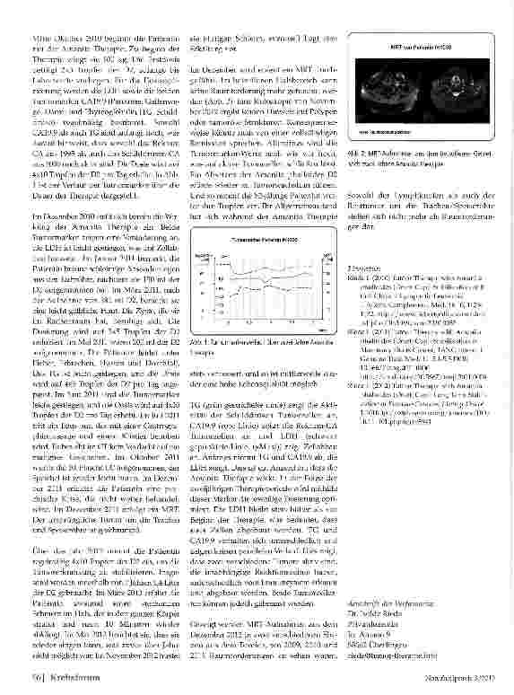 Vorschauseite 2: Remission einer Tumorerkrankung mit der Amanita Therapie
