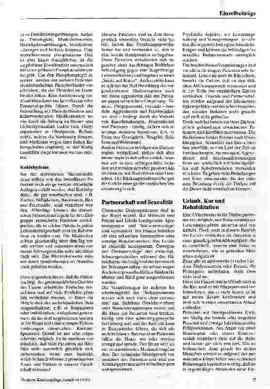 Vorschauseite 2: Zwischen Suizid und neuer Niere Psychische und physische Probleme chronischer Hämodialysepatienten