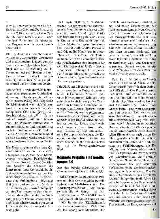 Vorschauseite 4: Elektronische Kommunikationsmedien im Gesundheitswesen Eine Zukunftsherausforderung für alle Beteiligten