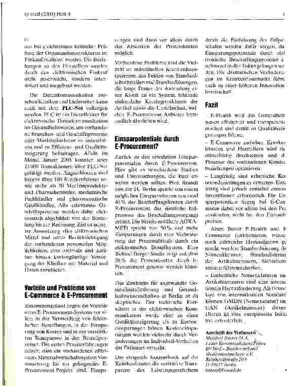 Vorschauseite 5: Elektronische Kommunikationsmedien im Gesundheitswesen Eine Zukunftsherausforderung für alle Beteiligten