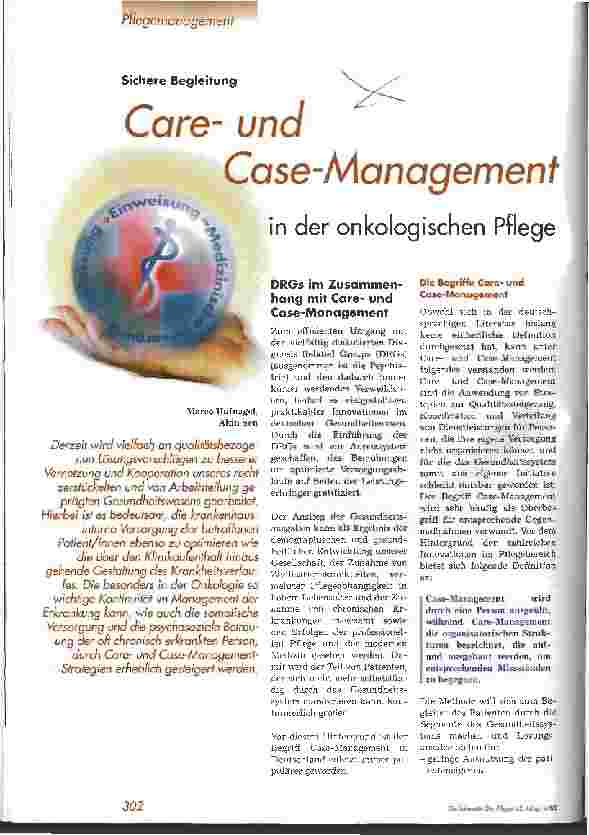 Vorschauseite 1: Careund Case-Management in der onkologischen Pflege