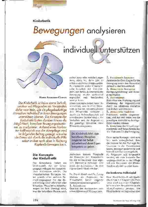 Vorschauseite 1: Bewegungen analysieren & inividuell unterstützen