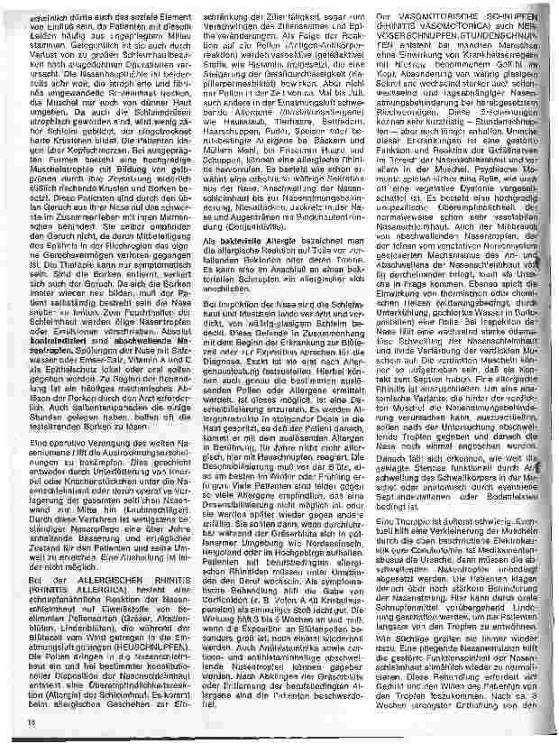 Vorschauseite 4: Einführung in die Hals - Nasen - Ohren - Heilkunde 9. Folge: Die Nase Entzündungen der Nasenhaupthöhle