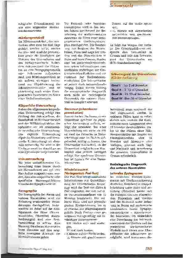 Vorschauseite 2: Diagnostische Möglichkeiten zur Abklärung einer Harninkontinenz