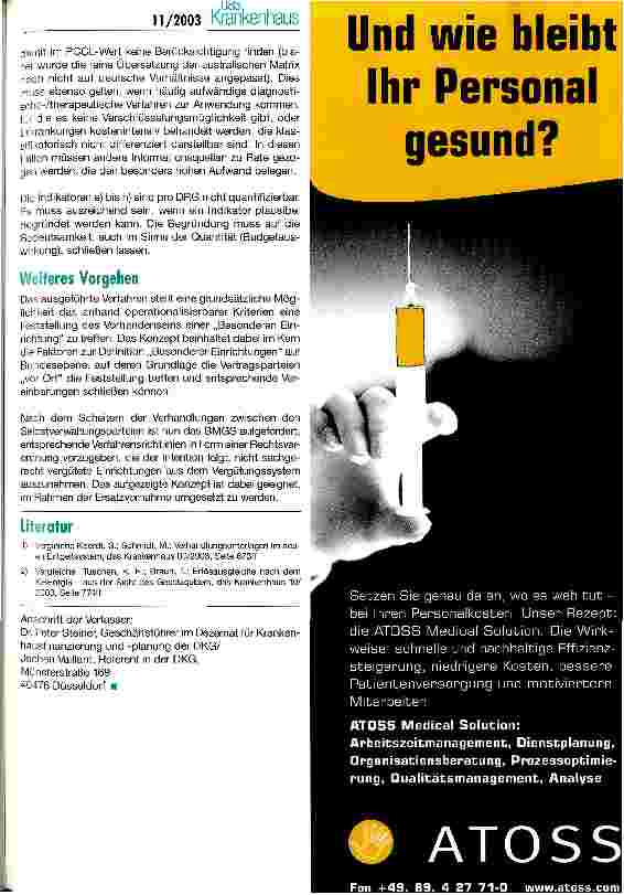 Vorschauseite 6: Besondere Einrichtungen: Das Konzept der DKG