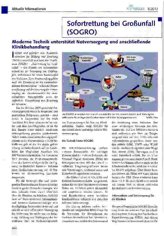 Vorschauseite 1: Moderne Technik unterstützt Notversorgung und anschließende Klinikbehandlung
