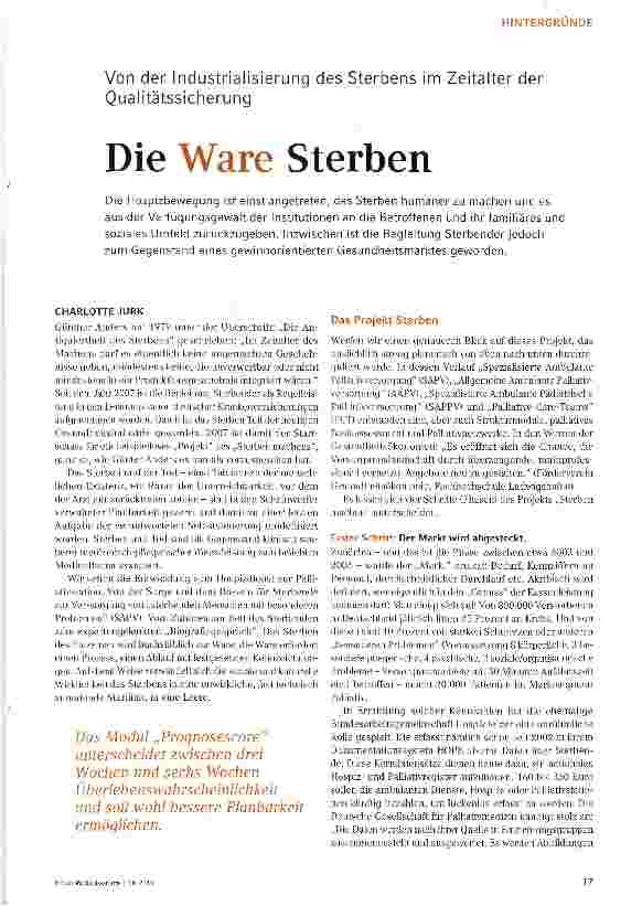 Vorschauseite 1: Die Ware Sterben