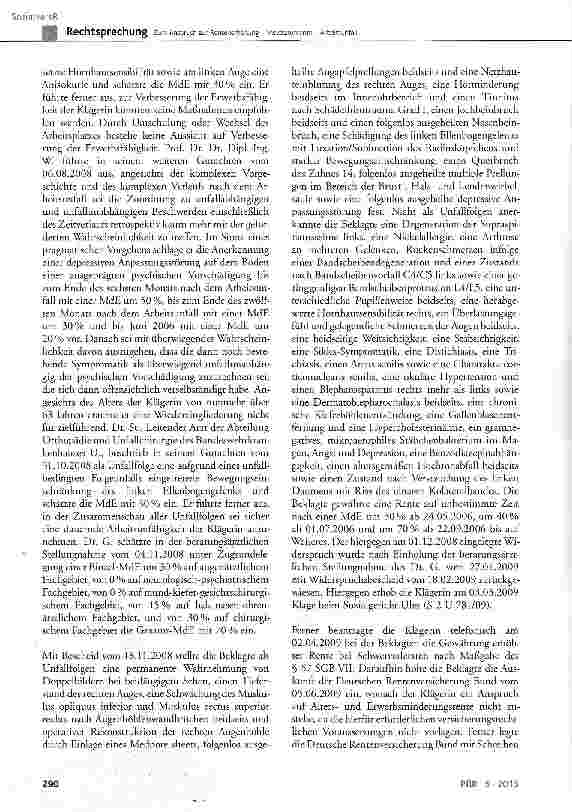 Vorschauseite 3: Zum Anspruch auf Rentenerhöhung - Verletztenrente -Arbeitsunfall SGB VII § 57, § 58; RVO § 582; SCB VI §..43 Abs. 2 Satz, § 96a; SGB II § 8; SGB III § 138 Abs. 5 Nr. 1
