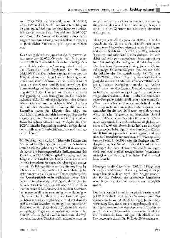Vorschauseite 4: Zum Anspruch auf Rentenerhöhung - Verletztenrente -Arbeitsunfall SGB VII § 57, § 58; RVO § 582; SCB VI §..43 Abs. 2 Satz, § 96a; SGB II § 8; SGB III § 138 Abs. 5 Nr. 1