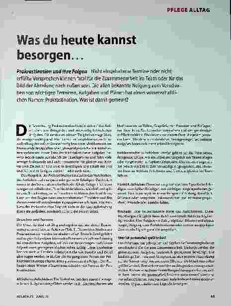 Vorschauseite 1: Was du heute kannst besorgen...