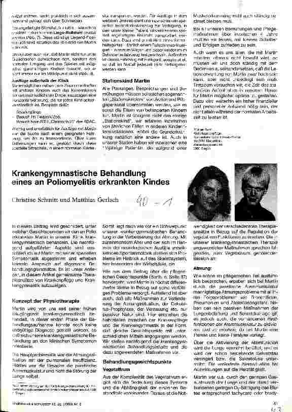 Vorschauseite 5: Pflege eines Patienten mit Kontaktpoliomyelitis