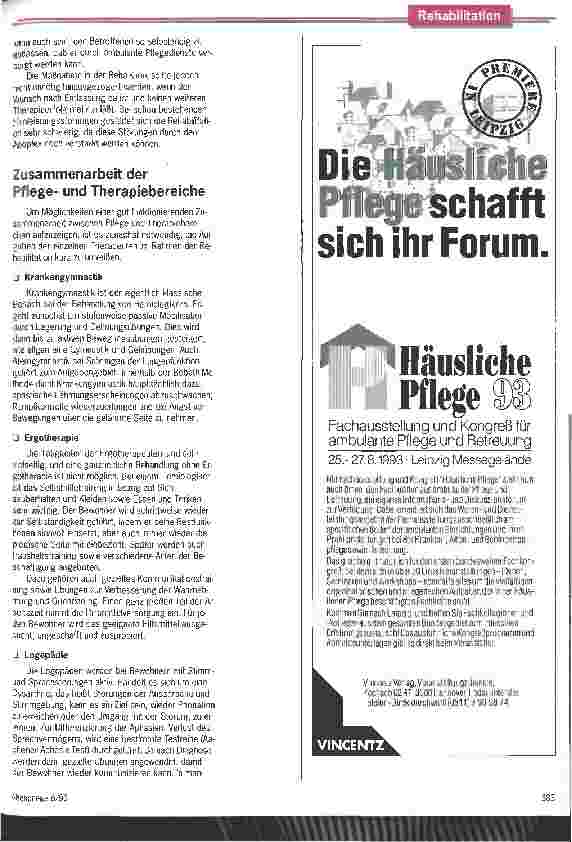 Vorschauseite 2: Hemiplegie betrifft den ganzen Menschen Rehabilitation erforfert Teamarbeit der Pflegeund Therapiebereiche (2)
