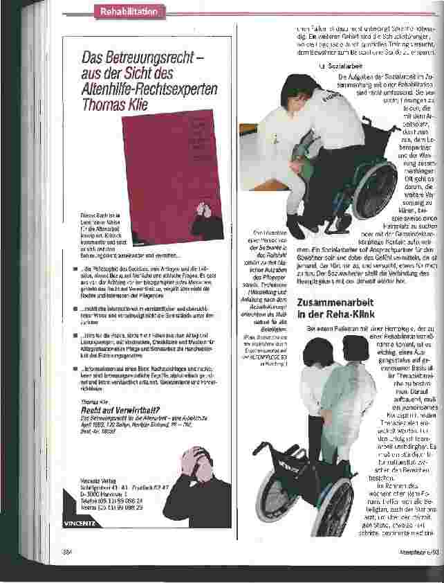 Vorschauseite 3: Hemiplegie betrifft den ganzen Menschen Rehabilitation erforfert Teamarbeit der Pflegeund Therapiebereiche (2)