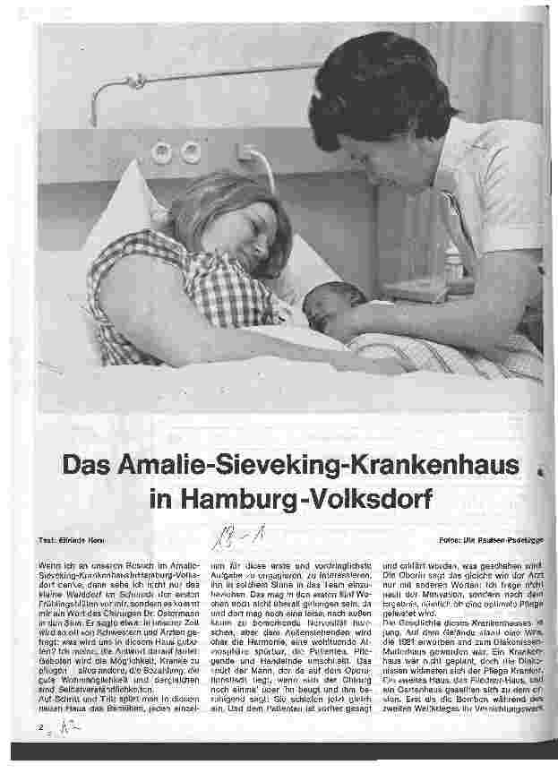 Vorschauseite 1: Das Amalie-Sieveking-Krankenhaus in Hamburg-Volksdorf