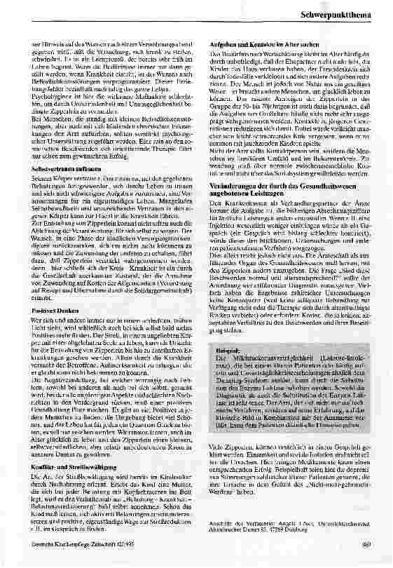 Vorschauseite 4: Mit Zipperlein leben Gesundheit und Krankheit im Alter