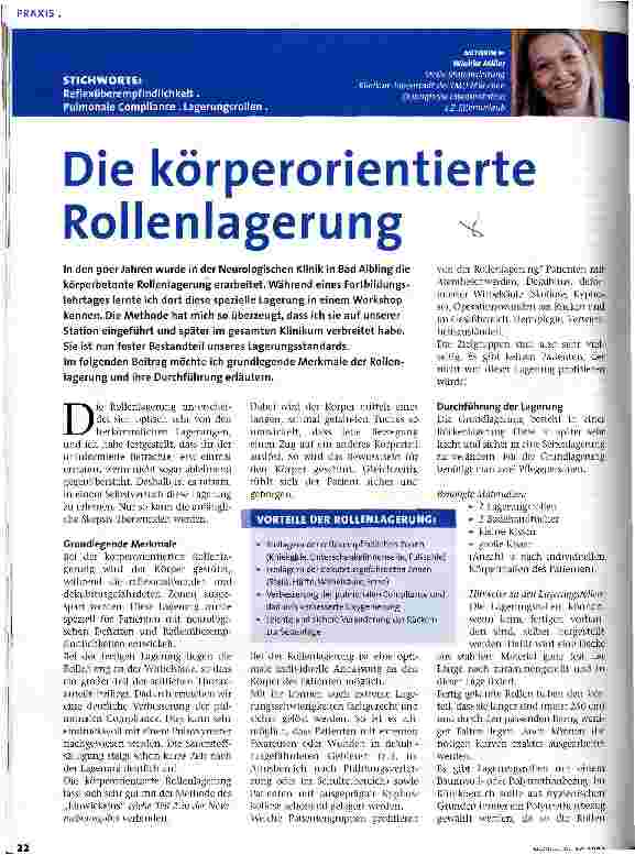 Vorschauseite 1: Die körperorientierte Rollenlagerung