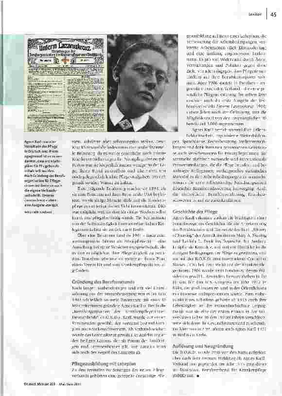 Vorschauseite 2: Agnes Karll, Pionierin der Pflege