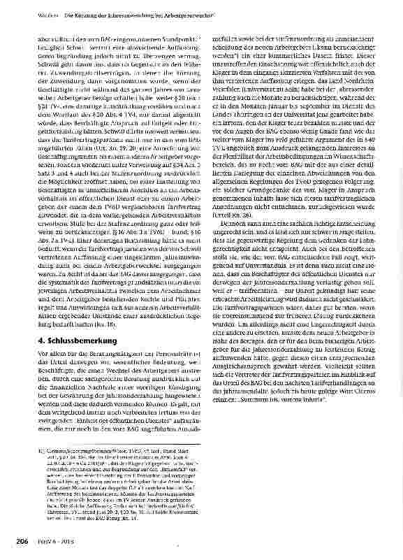 Vorschauseite 3: Die Kürzung der Jahreszuwendung bei Arbeitgeberwechsel