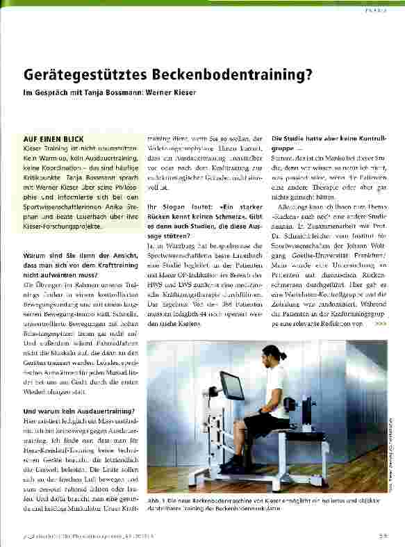 Vorschauseite 1: Gerätegestütztes Beckenbodentraining?