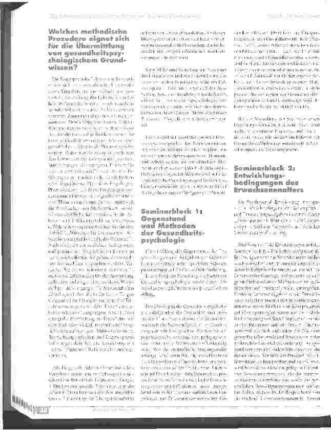 Vorschauseite 2: Universität Graz: Gesundheitspsychologie als ein Beitrag zur Ausund Weiterbildung von in der Pflege Tätigen und Lehrenden