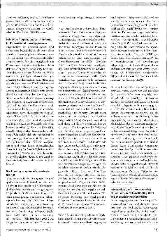 Vorschauseite 2: Rekonzeptionalisierung als wesentliches Element einer qualitativ hochwertigen psychiatrischen Pflege