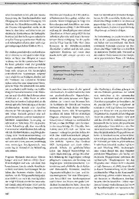 Vorschauseite 3: Rekonzeptionalisierung als wesentliches Element einer qualitativ hochwertigen psychiatrischen Pflege