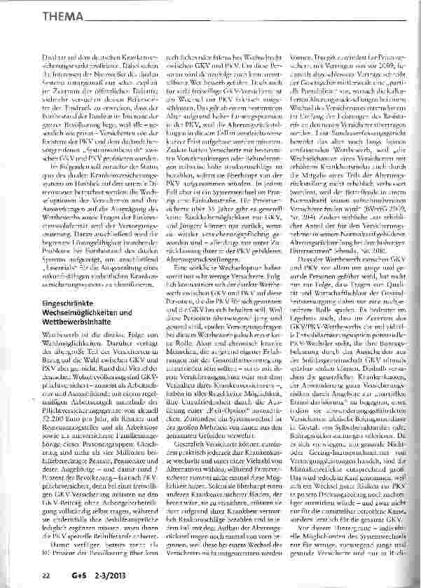 Vorschauseite 2: Vom dualen System zum einheitlichen Krankenversicherungsmarkt