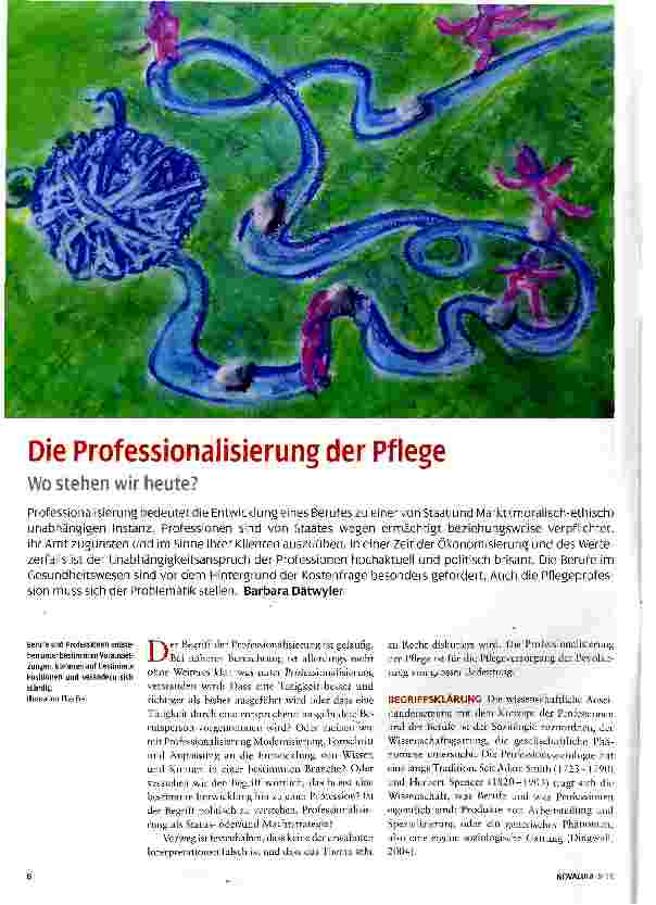Vorschauseite 1: Die Professionalisierung der Pflege