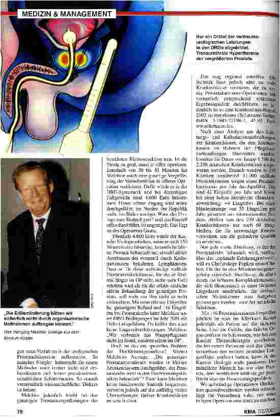 Vorschauseite 3: Erlösminderung: Killerapplikation der Hochleistungsmedizin?