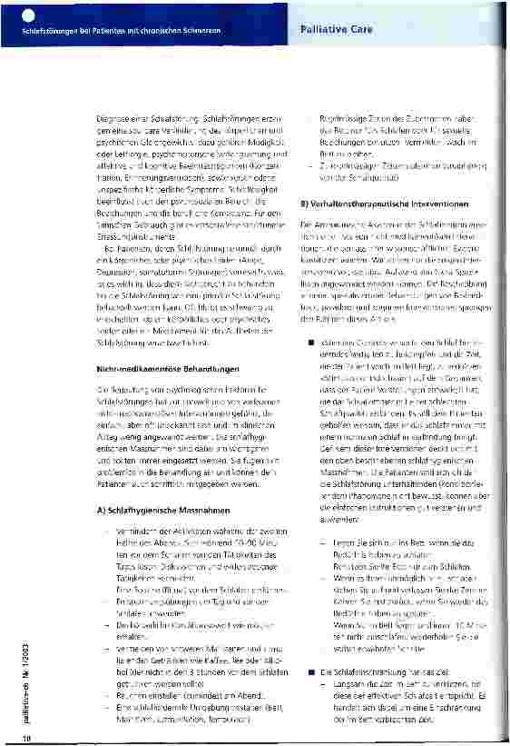 Vorschauseite 3: Schlafstörungen bei Patienten mit chronischen Schmerzen