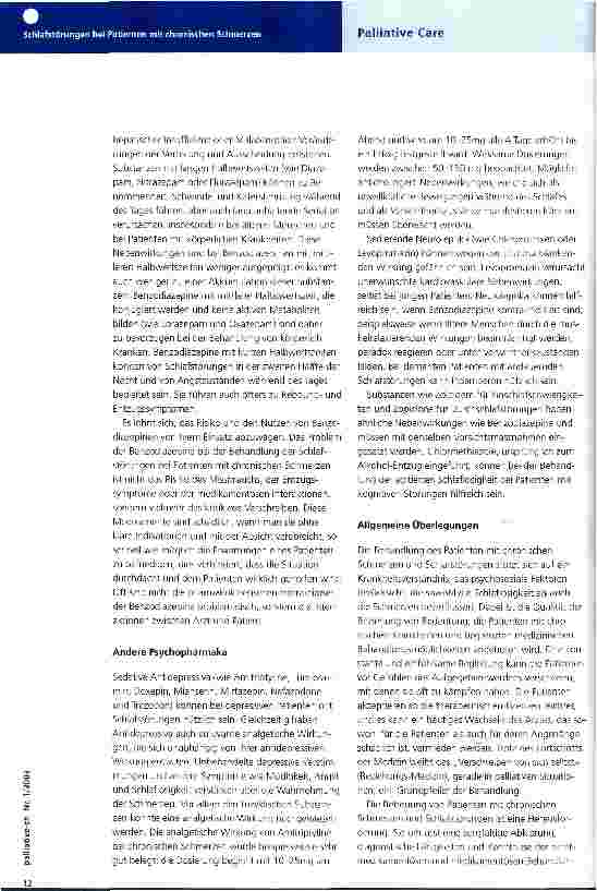 Vorschauseite 5: Schlafstörungen bei Patienten mit chronischen Schmerzen