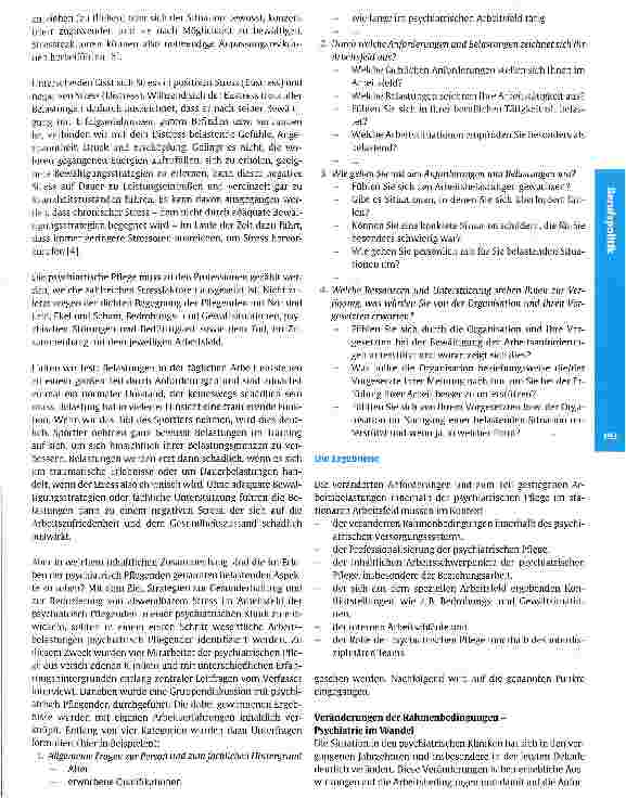 Vorschauseite 2: Zur Arbeitsbelastung in der psychiatrischen Pflege
