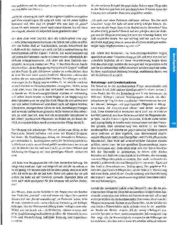 Vorschauseite 4: Zur Arbeitsbelastung in der psychiatrischen Pflege