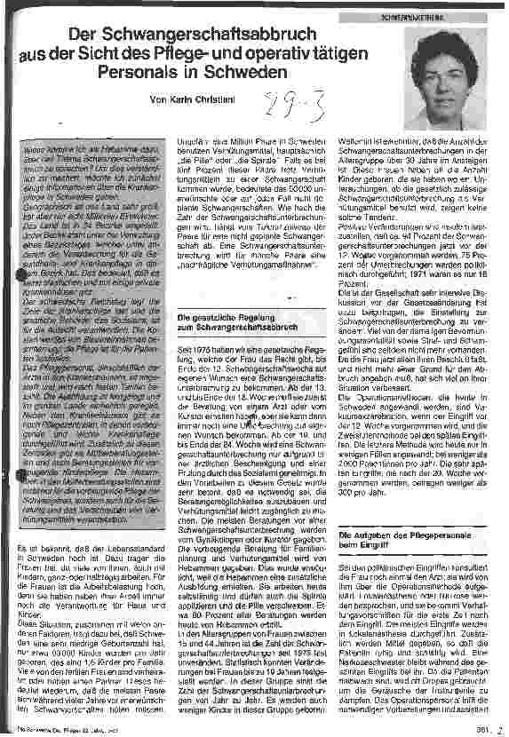 Vorschauseite 1: Der Schwangerschaftsabbruch aus der Sicht des pflegeund operativ tätigen Personals in Schweden