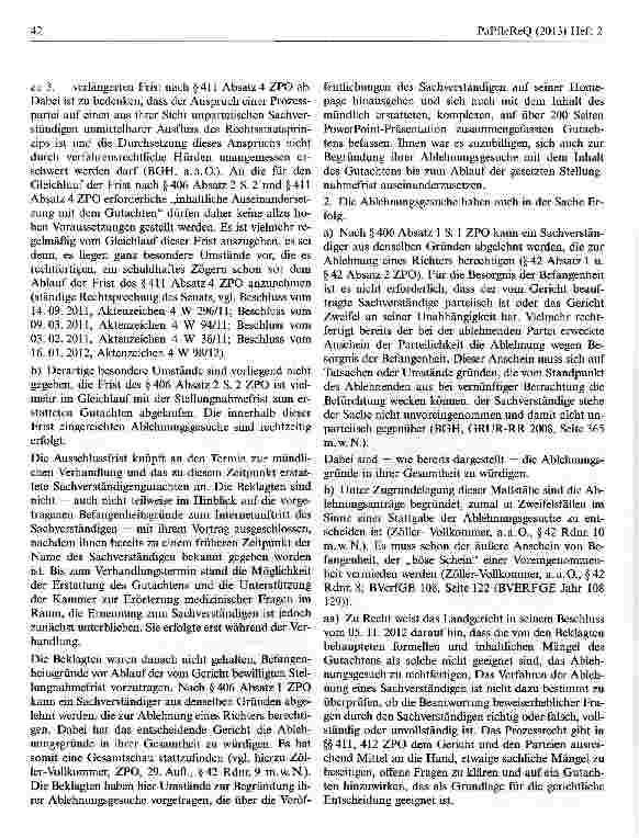 Vorschauseite 4: Befangenheit wegen Überschreitung des Gutachterauftrags und einseitigem Internetauftritt