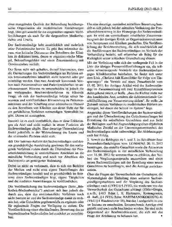 Vorschauseite 6: Befangenheit wegen Überschreitung des Gutachterauftrags und einseitigem Internetauftritt