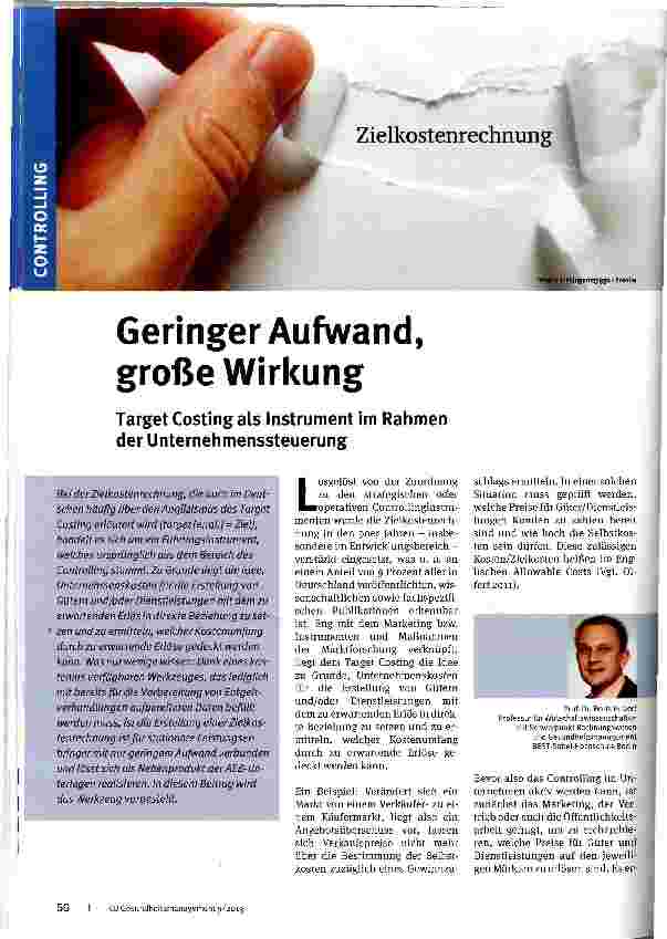 Vorschauseite 1: Geringer Aufwand, große Wirkung