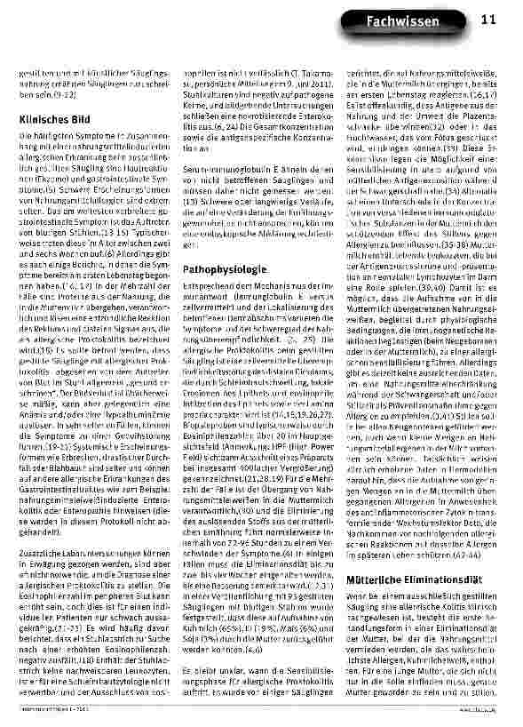 Vorschauseite 2: ABM Klinisches Protokoll Nr. 24: Allergische Proktokolitis beim ausschließlich gestillten Säugling