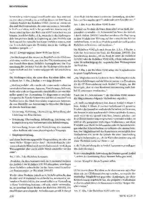 Vorschauseite 2: Ein Erzeugnis kann gleichzeitig Medizinprodukt und Arzneimittel sein - im Zweifelsfall die Zweifelsfallregelung?